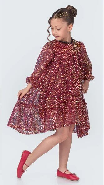 Likio Vintage Payet Kız Çocuk Abiye M00739 - Resim 5