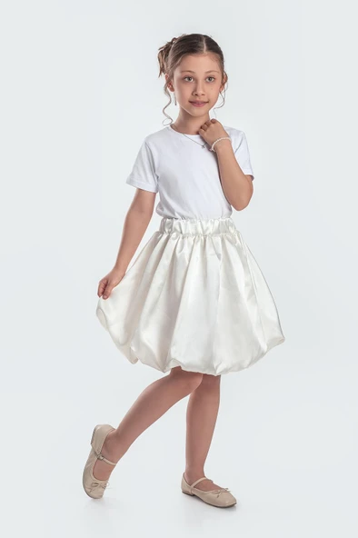 Saten Balon Kız Çocuk Etek M00729 - Resim 5