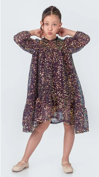Likio Vintage Payet Kız Çocuk Abiye M00739 - Resim 3