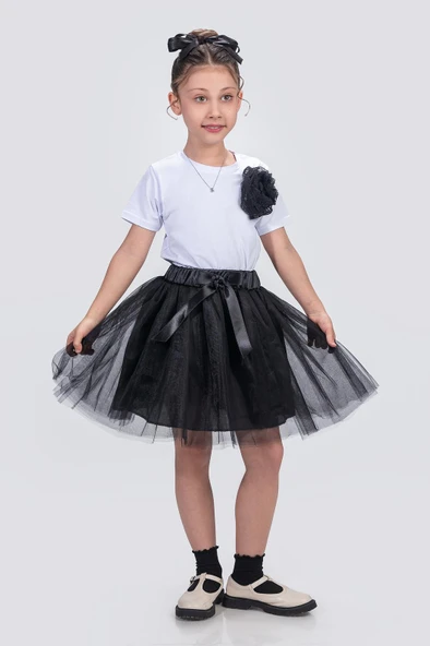 Gökkuşağı Tütülü Kız Çocuk Parti Etek M00727 - Resim 4