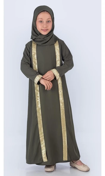 Medine İpek Kumaş Eşarplı Tesettür Namaz Elbise M00742 - Resim 2