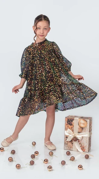 Likio Vintage Payet Kız Çocuk Abiye M00739 - Resim 2