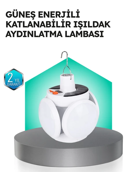 Pratik Katlanabilir Solar LED Aydınlatma Lambası ürün görseli