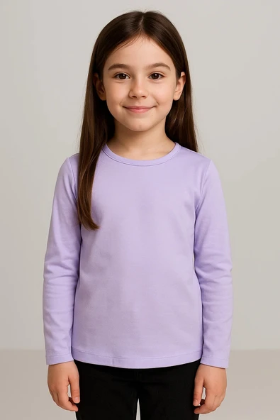 Unisex Çocuk Bisiklet Yaka Uzun Kollu Okul Badi M00748 - 2