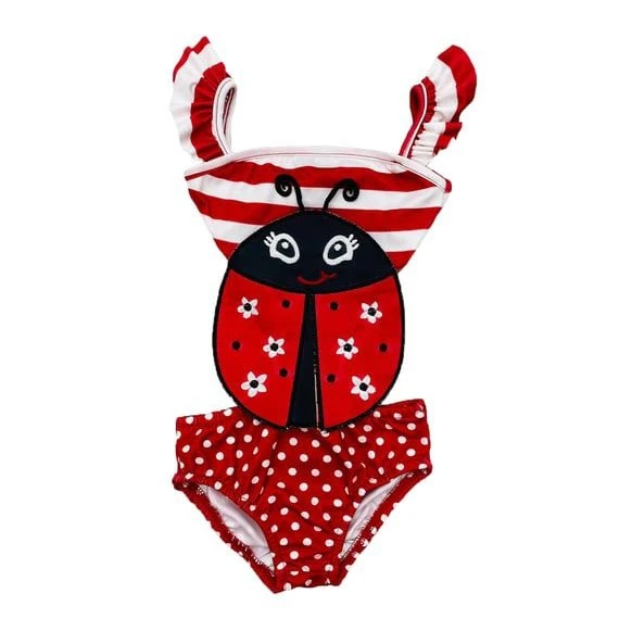 Kız Çocuk Nakış Detay Dalgıç Kumaş Mayo M00740 - Resim 5