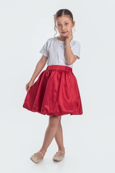 Saten Balon Kız Çocuk Etek M00729 - Resim 4