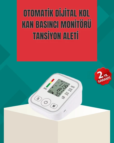 Kol Tipi LCD Ekranlı Elektronik Tansiyon Monitörü ürün görseli 1