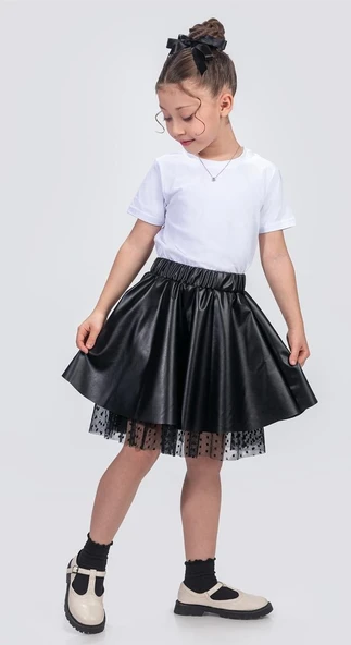 Deri Kız Çocuk Etek M00725 - Resim 2