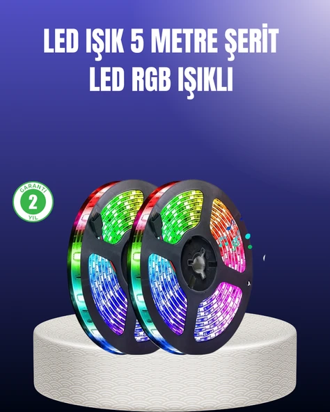 Enerji Tasarruflu RGB Şerit LED 5 Metre ürün görseli
