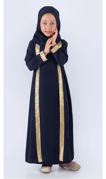 Medine İpek Kumaş Eşarplı Tesettür Namaz Elbise M00742 - Resim 5