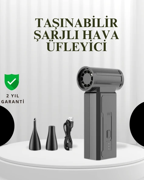 Taşınabilir Şarjlı Güçlü Hava Üfleme Aleti Çok Yönlü Kullanım ürün görseli