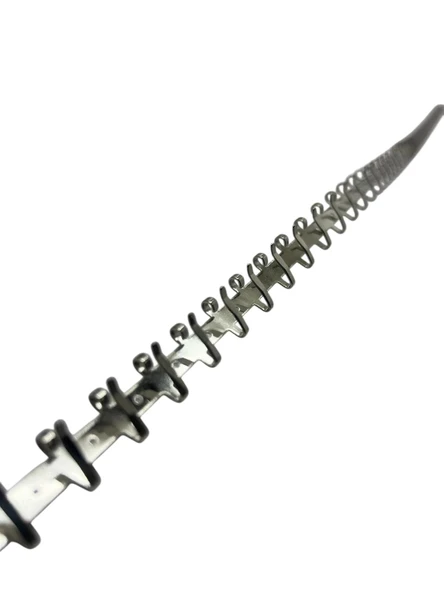 Metal Malzeme Gümüş Renk Bir Metre 92 Kancalı Tesbih&Takı Sergileme Askısı - Resim 3