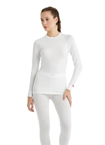 Blackspade 9259 Beyaz Unisex Uzun Kollu Yuvarlak Yaka T-Shirt ürün görseli 1