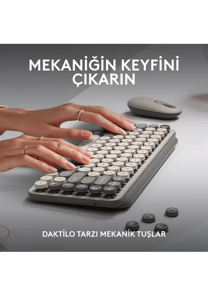 Logitech Pop Keys 920-011526 Kablosuz Mekanik Türkçe Q Klavye - 2