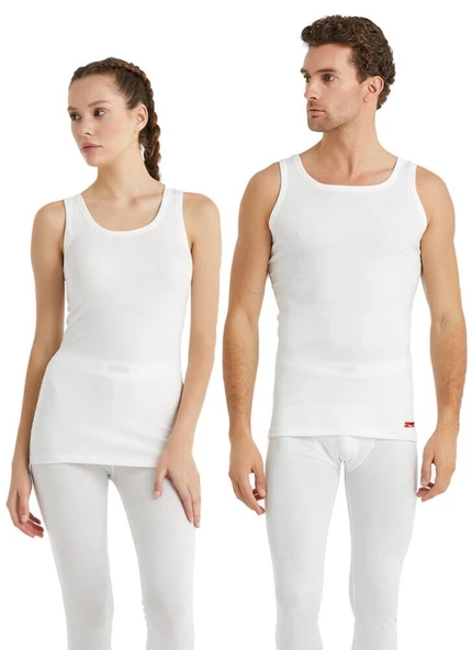 Blackspade 9260 Beyaz Unisex Kalın Askılı Termal Atlet - Resim 5