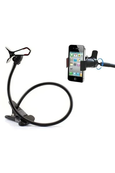 Yumax - Akrobat Esnek Telefon Tutucu - 60cm Çelik Kol, 360 Derece Oynar Başlık - Yatak & Masa da Kullanıma Uygun - 8