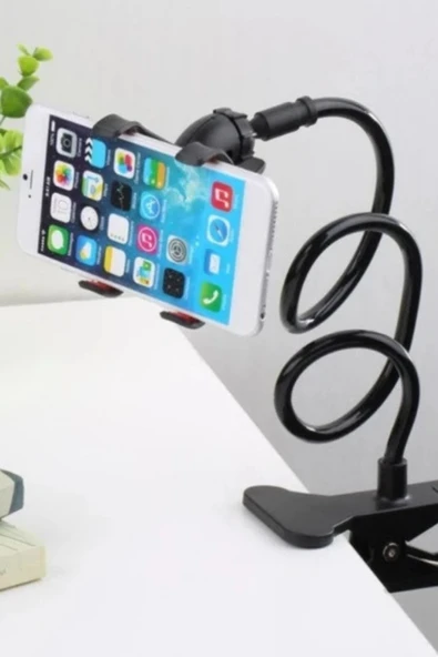 Yumax - Akrobat Esnek Telefon Tutucu - 60cm Çelik Kol, 360 Derece Oynar Başlık - Yatak & Masa da Kullanıma Uygun - 4