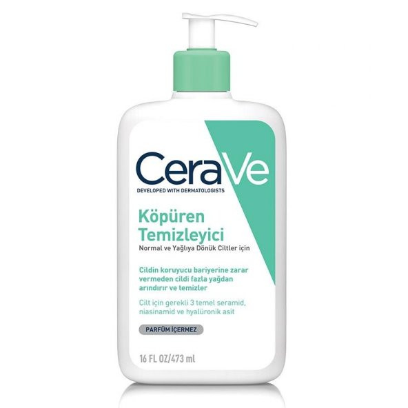 Cerave Foaming Cleanser Normal & Yağlıya Dönük Ciltler İçin 473 ml
