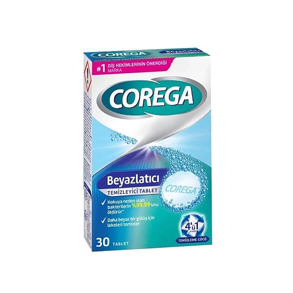 Corega Beyazlatıcı Temizleyici 30 Tablet ürün görseli