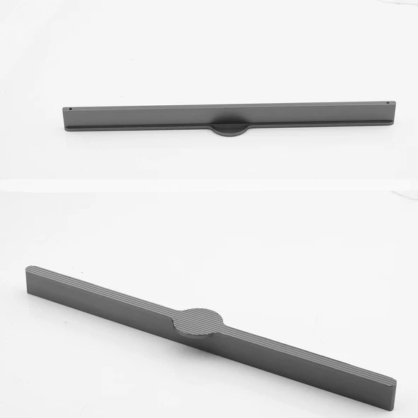 Saral Çizgili Füme Renk Metal Kulp 320 mm 32 cm Mobilya Çekmece Mutfak Dolabı Dolap Kapak Kulplar - Resim 6
