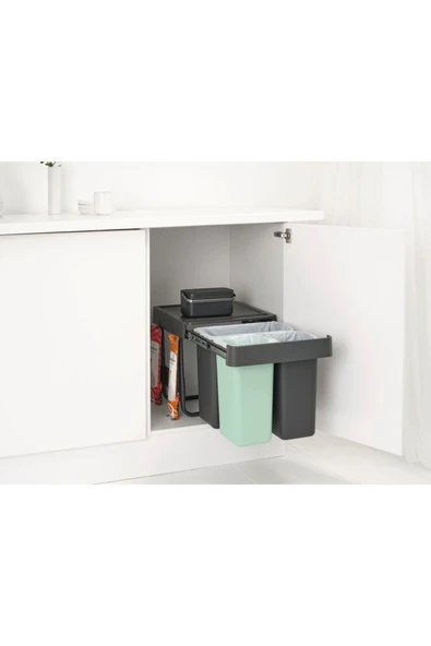 Brabantia Dark Grey Sort&go Buılt–ın Bın Çöp Kutusu 10+10+20lt - Resim 5