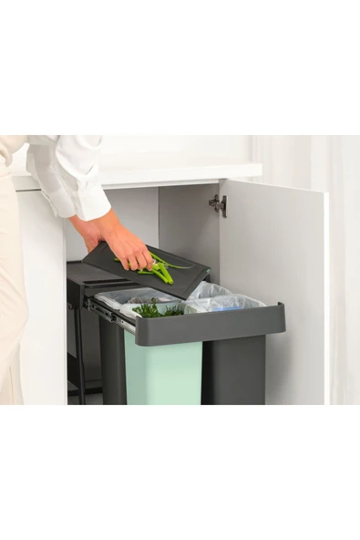 Brabantia Dark Grey Sort&go Buılt–ın Bın Çöp Kutusu 10+10+20lt - Resim 2