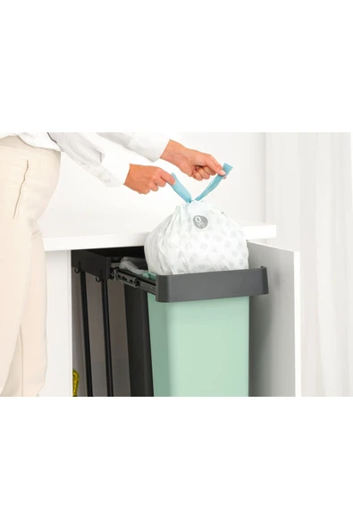 Brabantia Sort&go Buılt–ın Dark Grey Çöp Kutusu 2x30lt - 1