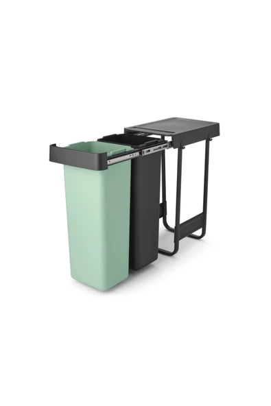 Brabantia Sort&go Buılt–ın Dark Grey Çöp Kutusu 2x30lt - 3