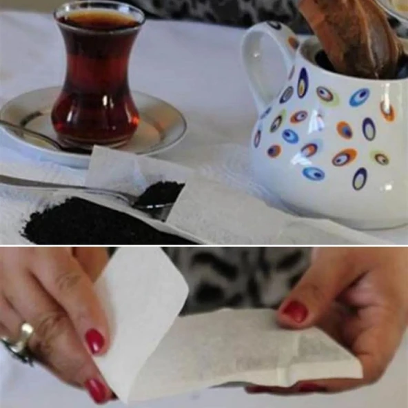 26 Adet Pratik Kullan At Çay,Bitki Çayı,Filtre Kahve Demleme Poşeti Süzgeci - 5