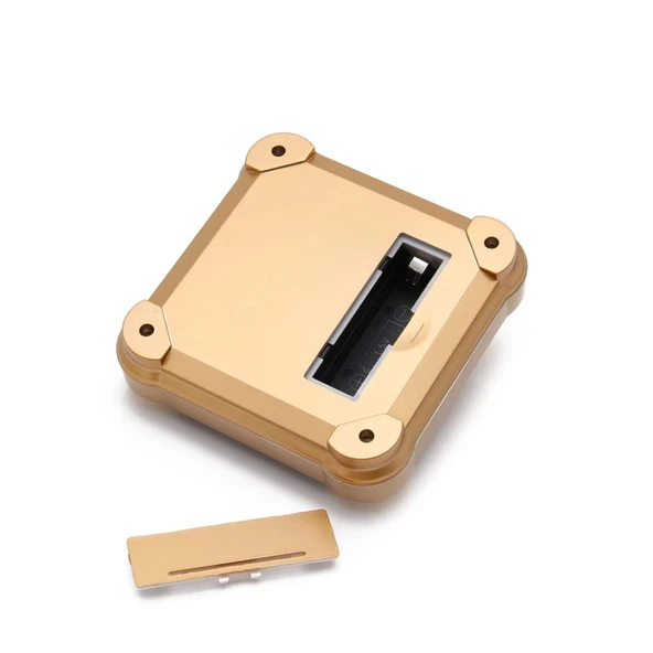 360 Derece Güneş Enerjili Gold Renk Vitrin Standı - 2