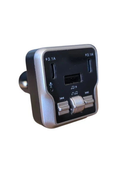 Yumax - Bluetooth FM Transmitter Araç Kiti C66 - 30W Hızlı Şarj, USB/SD/MP3, Tüm Araçlara Uyumlu - 5