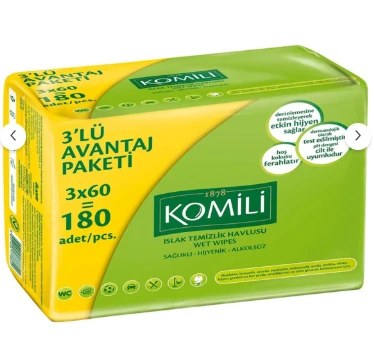 Komili Islak Havlu 3x60'lı - 1