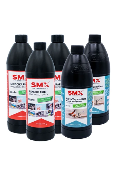 SMX Leke Çıkarıcı /Genel Amaçlı Temizlik Ürünü 3 Adet + Banyo-Fayans-Derz-Armatür ve Duşakabin Temizleyi
