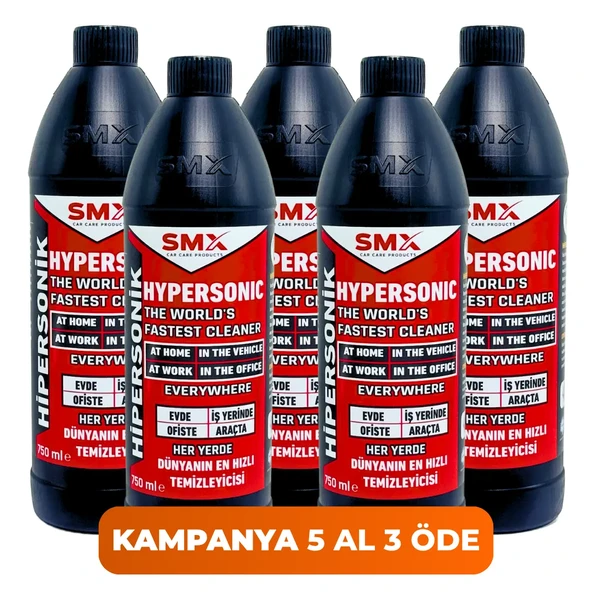 SMX HİPERSONİK - Dünyanın En Hızlı Temizleyicisi 750ML 5 ADET ürün görseli 1
