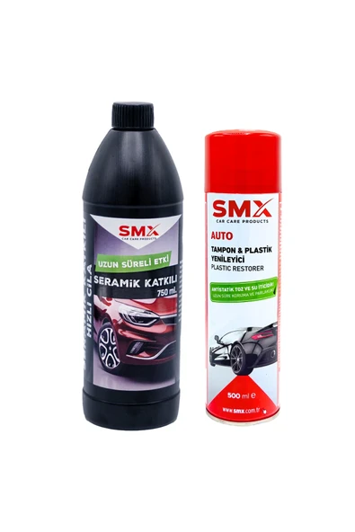 SMX Seramik Katkılı Hızlı ve Pratik Cila 750ml.+ Tampon & Plastik Yenileyici 500 Ml ürün görseli 1