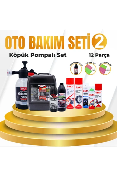 SMX Oto Bakım Seti 2 KÖPÜK Yapıcı Basınçlı Pompa Hediye (11 Parça) ürün görseli 1