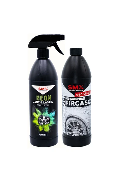 SMX Neon Jant & Lastik Temizleyici 750Ml.+ Premium %60 Cilalı Oto Şampuanı 750Ml. ürün görseli 1