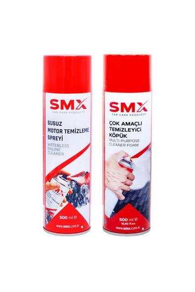 SMX Susuz Motor Temizleme Spreyi 500 Ml + Çok Amaçlı Temizleyici Köpük 500 Ml ürün görseli 1