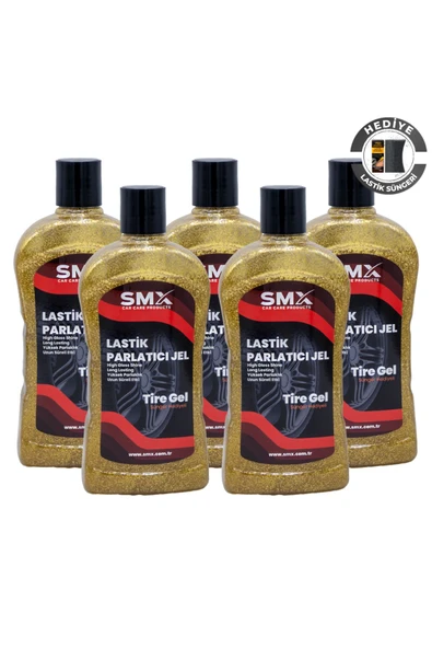 SMX Simli Jel Lastik Parlatıcı 500 Ml + Sünger Hediye 5 Al 3 Öde ürün görseli 1