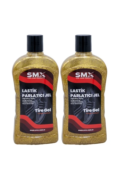 SMX Simli Jel Lastik Parlatıcı 500 Ml 2 Adet + Sünger Hediye ürün görseli 1