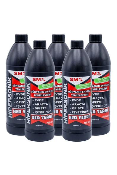 SMX HİPERSONİK - Dünyanın En Hızlı Temizleyicisi 750ML 5 ADET