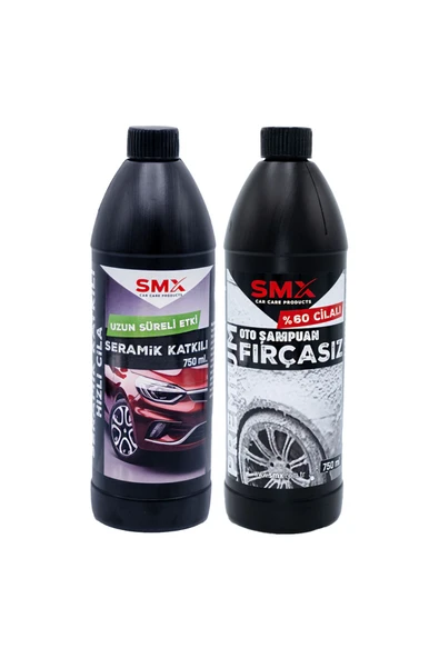 SMX Seramik Katkılı Hızlı ve Pratik Cila 750ml. + Premium %60 Cilalı Oto Şampuanı 750ml. ürün görseli 1