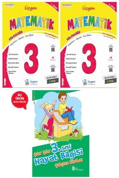 3.Sınıf  Beceri Temelli  MATEMATİK Yolculuğu 1. Kitap ve 2. Kitap+ Hayat Bilgisi Çalışma Kitabım ürün görseli 1