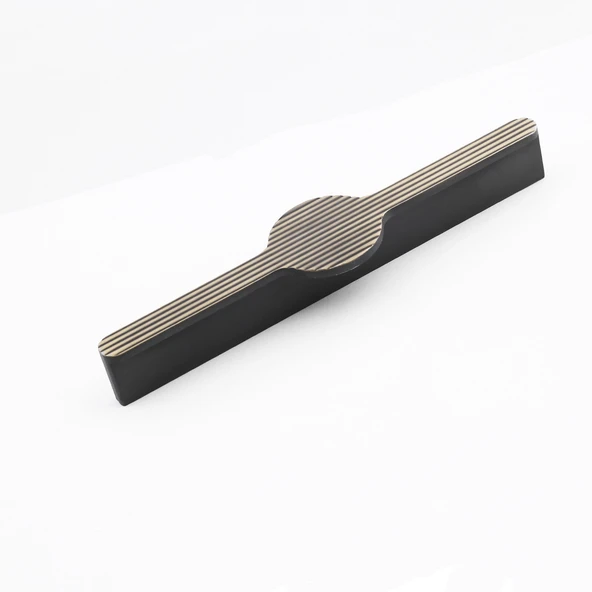 Saral Çizgili Antik Sarı Metal Kulp 160 mm 16 cm Mobilya Çekmece Mutfak Dolabı Dolap Kapak Kulpları ürün görseli