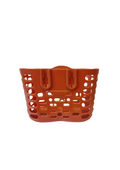 Xbyc 1689 Çocuk Bisikleti Ön Sepet Plastik 16-20 Jant Uyumlu Bisiklet Sepeti Kahverengi Renk - Resim 5