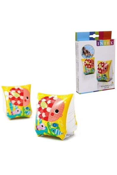 Intex 58652 Balık Desenli Kutulu Yüzme Kolluğu 23x15cm 3-6 Yaş