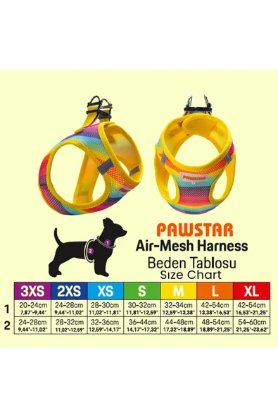 Pawstar Charm Air-mesh Göğüs Tasması Kedi Köpek Göğüs Tasması Nazar Boncuğu Desenli Köpek Tasması - Resim 6
