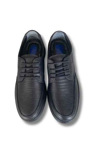 Belix Confort Bağcıklı Deri Erkek Ayakkabı 40-45 Siyah - 2