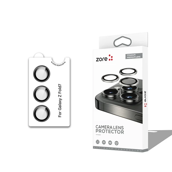 Galaxy Z Fold 7 Kamera Lens Koruyucu CL-12 Premium Safir Parmak İzi Bırakmayan Anti-Reflective ürün görseli 1