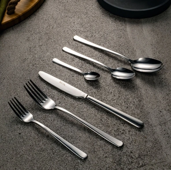 Fecra Royal 72 Parça Sade Çatal Kaşık Bıçak Takımı - 2